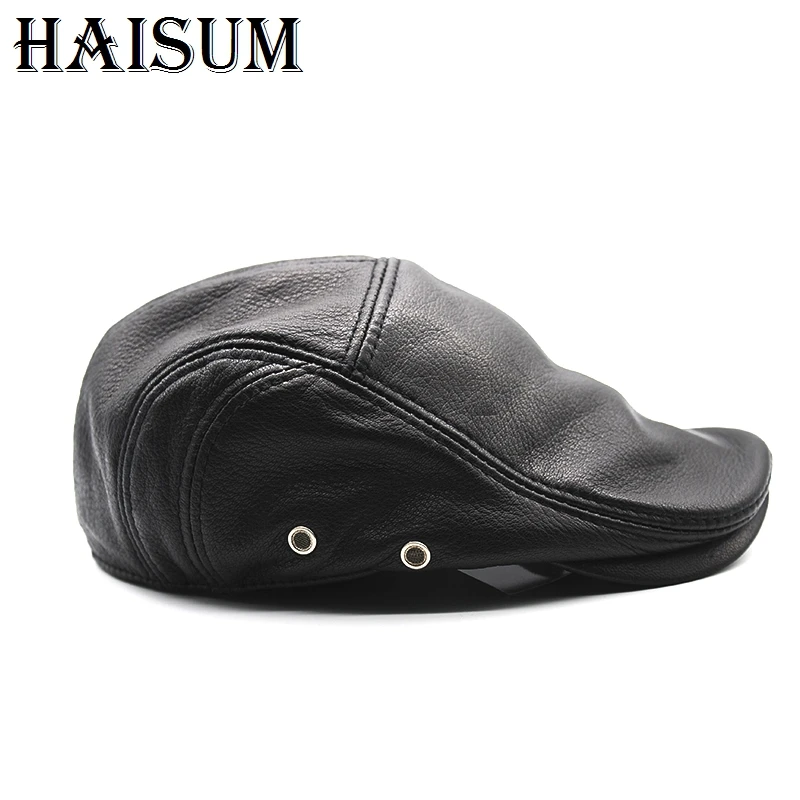 Распродажа 2018 новая брендовая модная кепка из натуральной кожи для мужчин