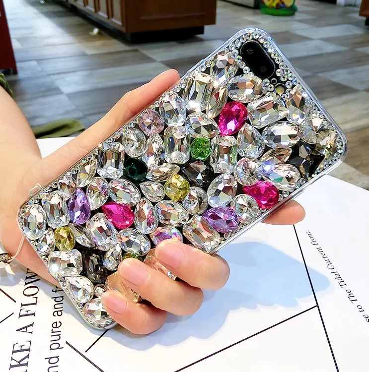 For Xiaomi Mi5 Mi6 Mi8 Mi 5 6 8 SE Max Mix 2 3 2S 5S 5C A1 A2 Handmade Luxury Big Rhinestone Case |