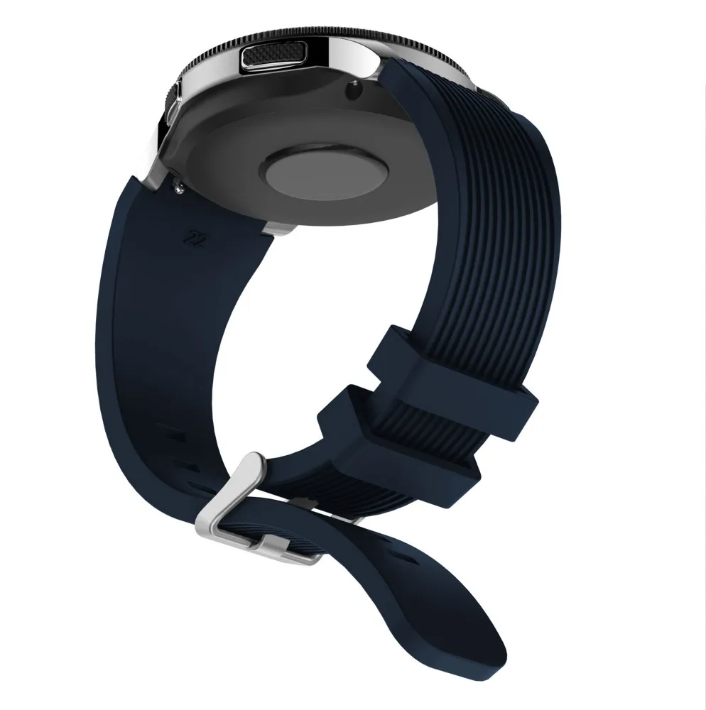 Силиконовый ремешок для часов samsung Galaxy Watch 46 мм версия SM-R800 полосатый резиновый сменный Браслет 22 мм ширина ремешка