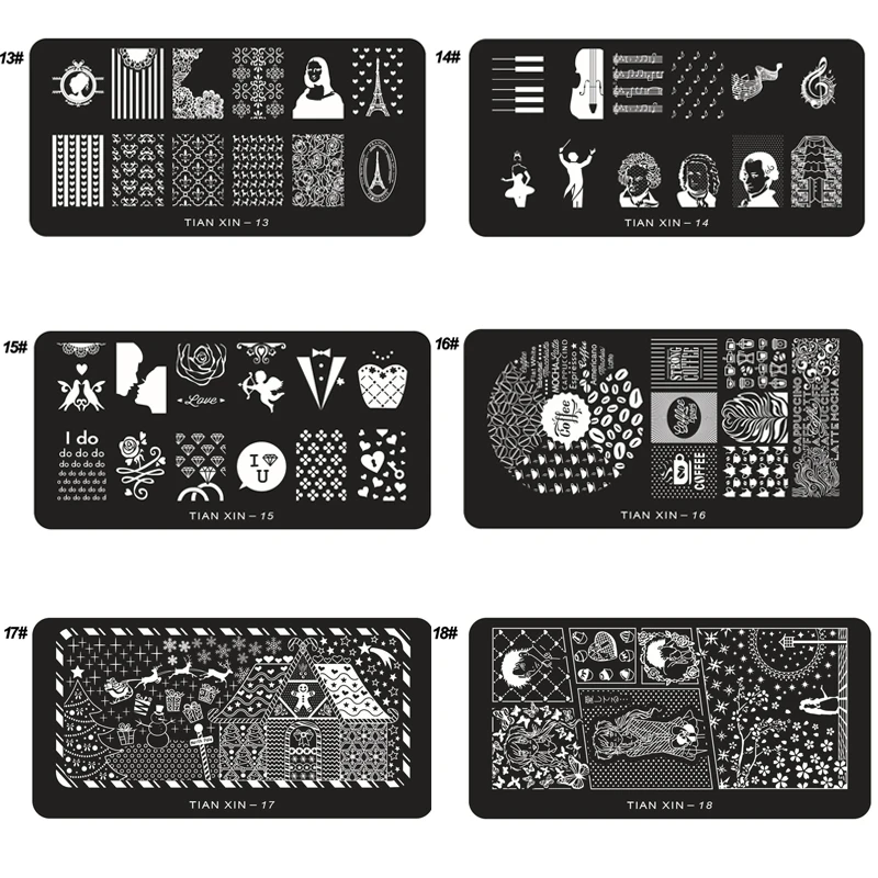 1 шт. пластины для 3D дизайна ногтей из нержавеющей стали|template tool|stamping templateimage plate |