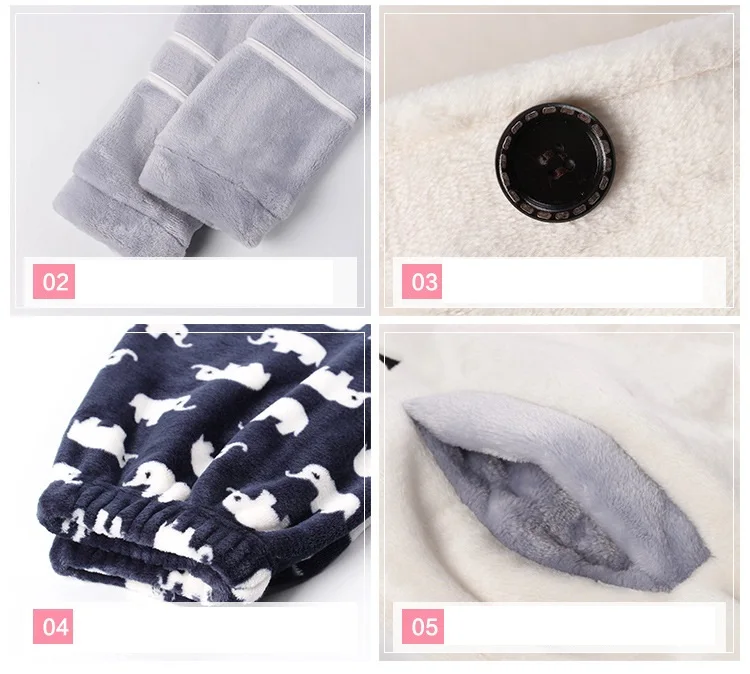 Главная Досуг одежды Осень Зима теплая с длинным рукавом женщин пижамы