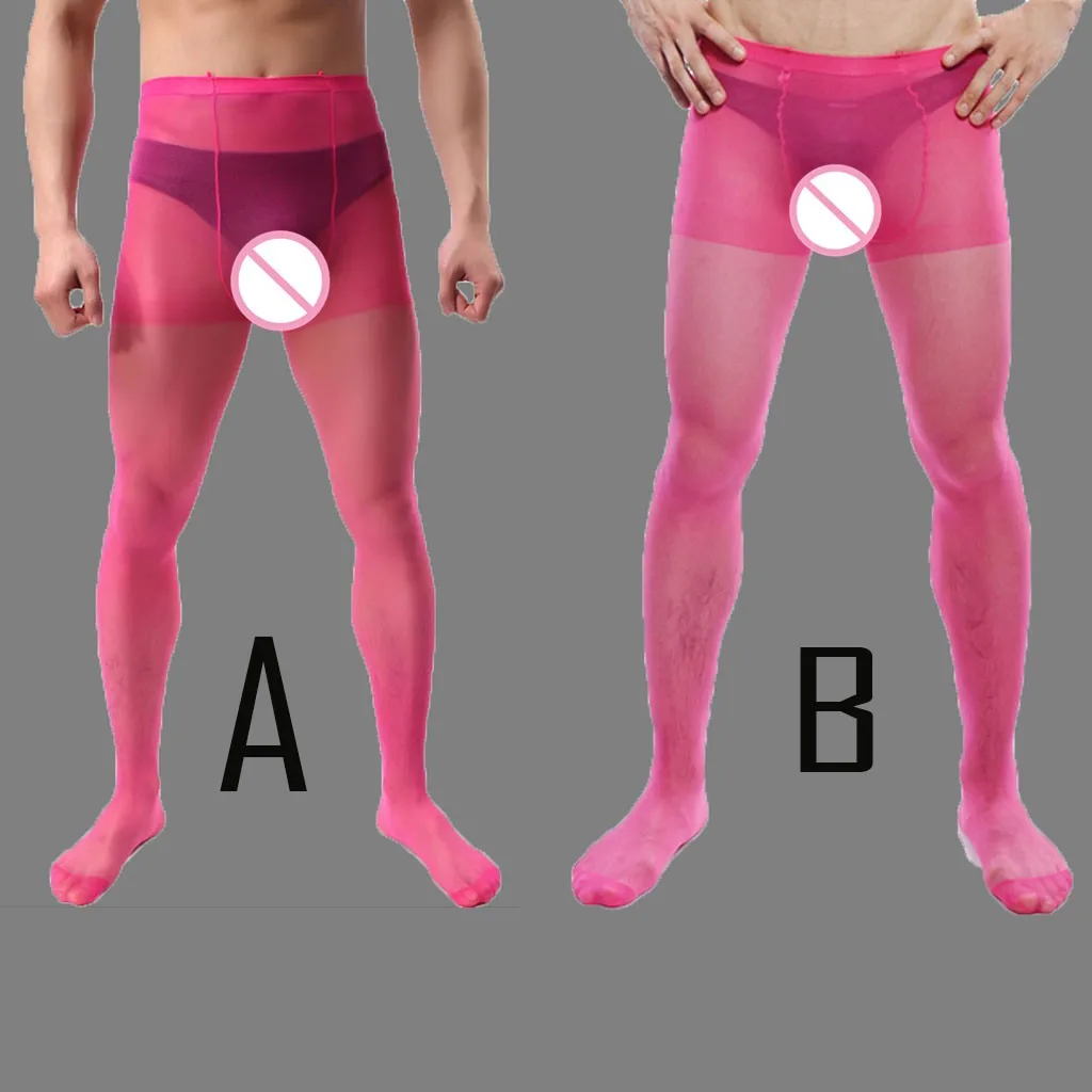 Porno Pantyhose Sexy Underwear Ultra thin Pantyhose Transparent Silk Thin Stocking Tube Body Stocking Sexi Underwear For Men D3