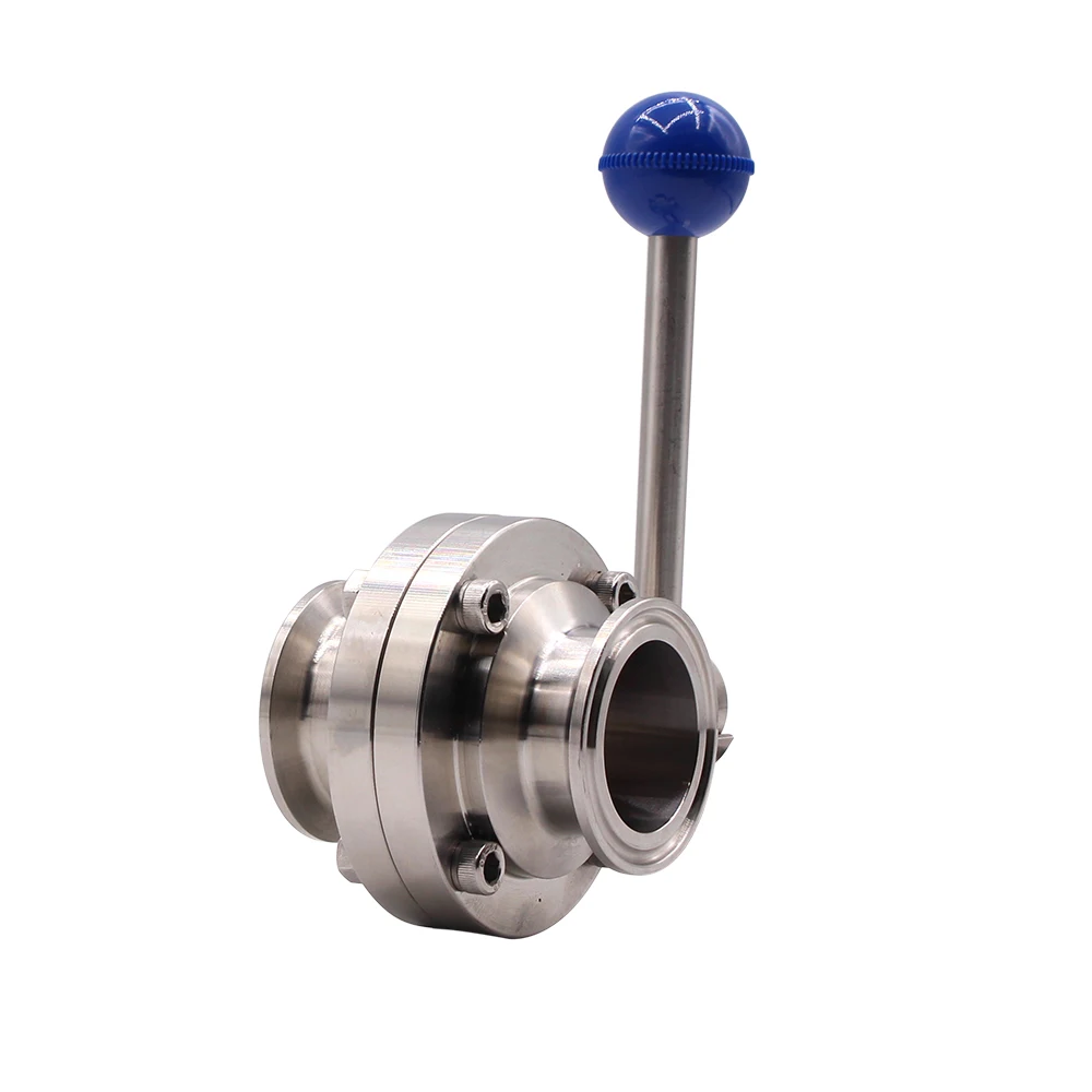 DERNORD 1-1/2 &quotСанитарно 1 5&quot Три зажим бабочка клапан силиконовое уплотнение