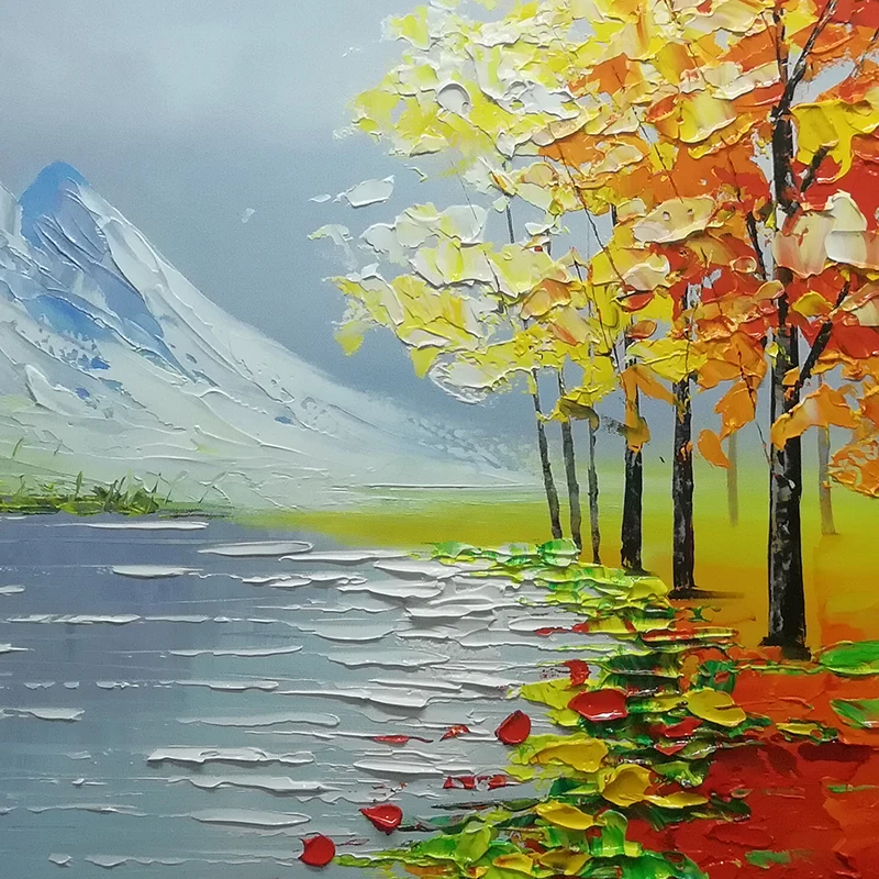 Палитра ножей Современный абстрактный пейзаж 3D декоративная живопись гостиная