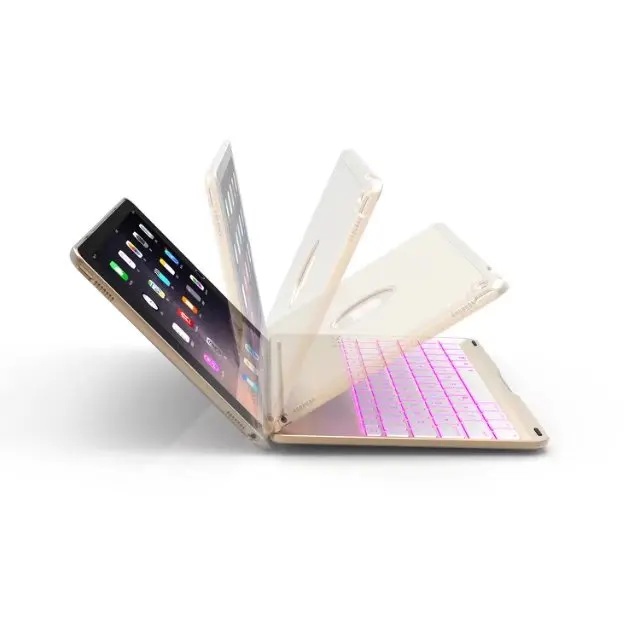 Wireless Bluetooth Keyboard Case For iPad 9.7 New 2017 2018 A1822 A1823 cases Backlit Light keyboard funda cover + flim pen | Компьютеры и
