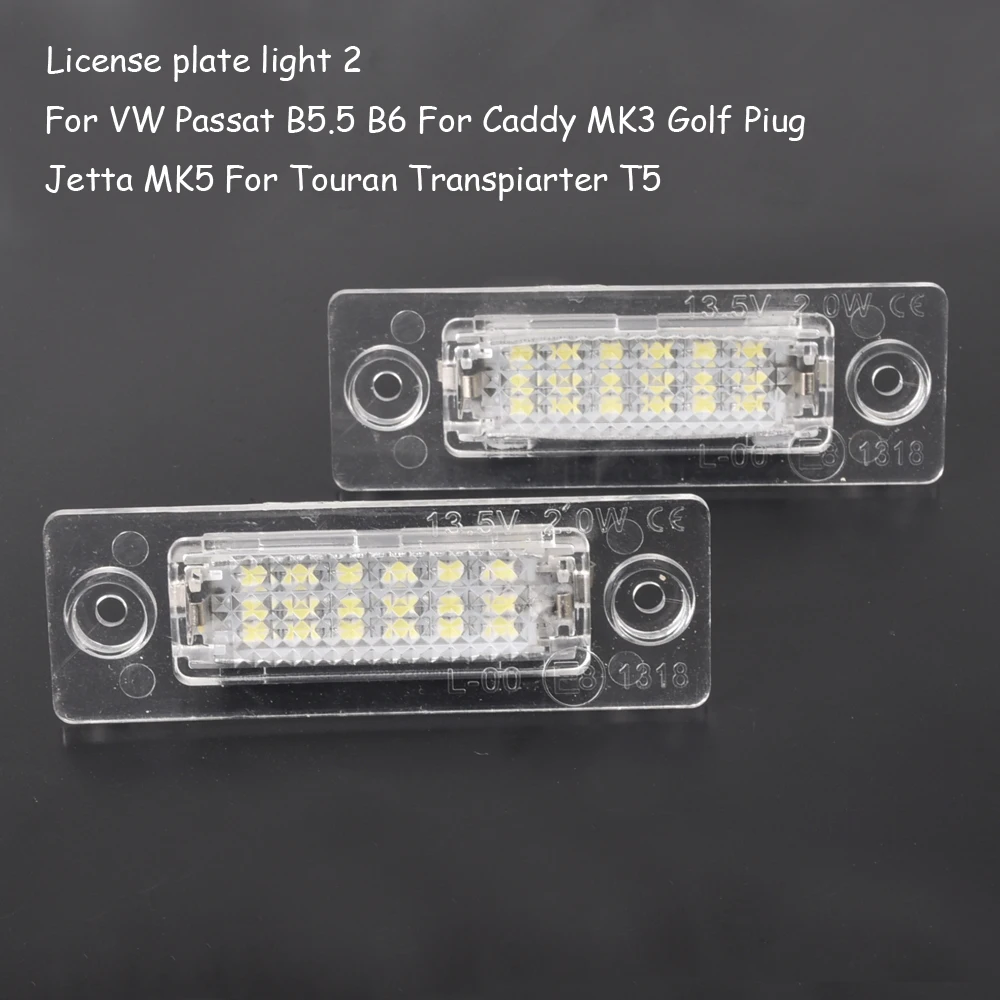 2x светильник светодиодный подсветка номерного знака Canbus для VW Golf 6 VI 5 V GTI Passat B6 CC