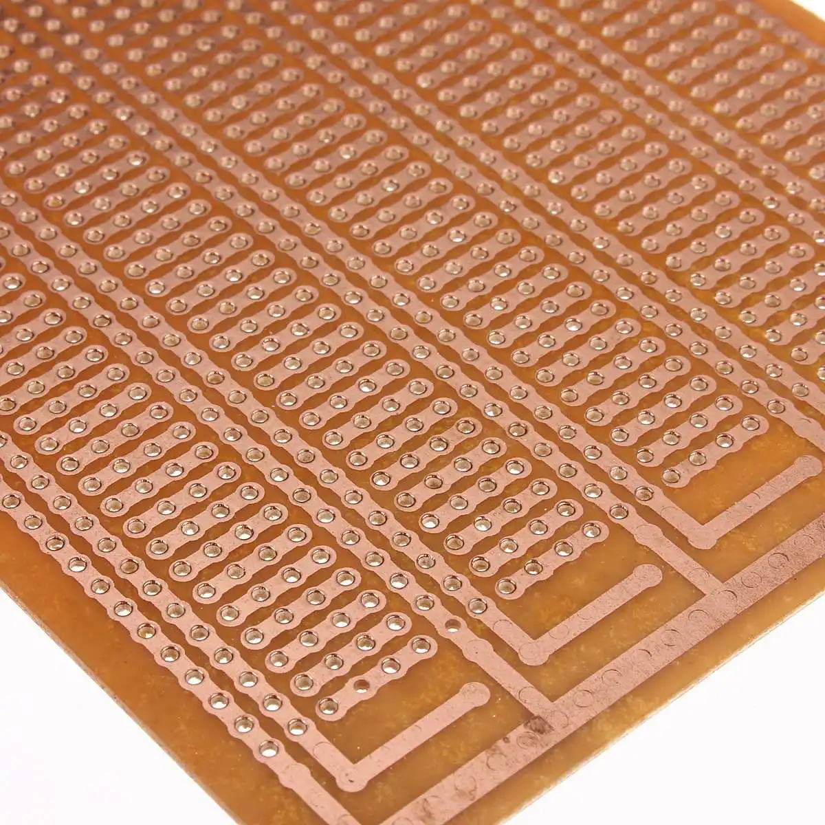 1 шт. PCB прототип печатная плата универсальная матрица Stripboard DIY 8,5x20 см односторонняя медная печатная плата
