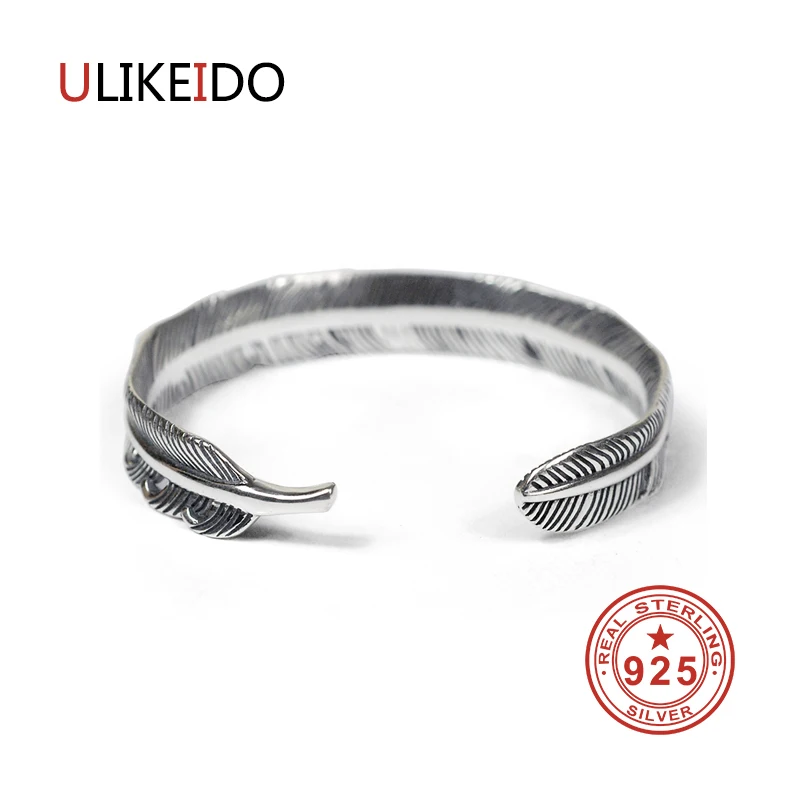 Мужские и женские браслеты из серебра 100% пробы модные цепочки в стиле панк