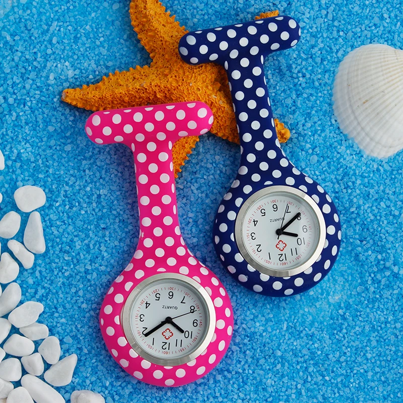 Силиконовые часы медсестры fob карманные кварцевые медицинские dots doctor nursing