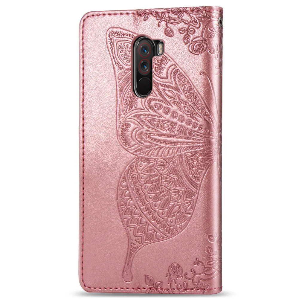 for Xiaomi Mi 8 Lite Case Cover Leather Flip Shockproof Play Pocophone F1 wallet flowers Luxury Protective |