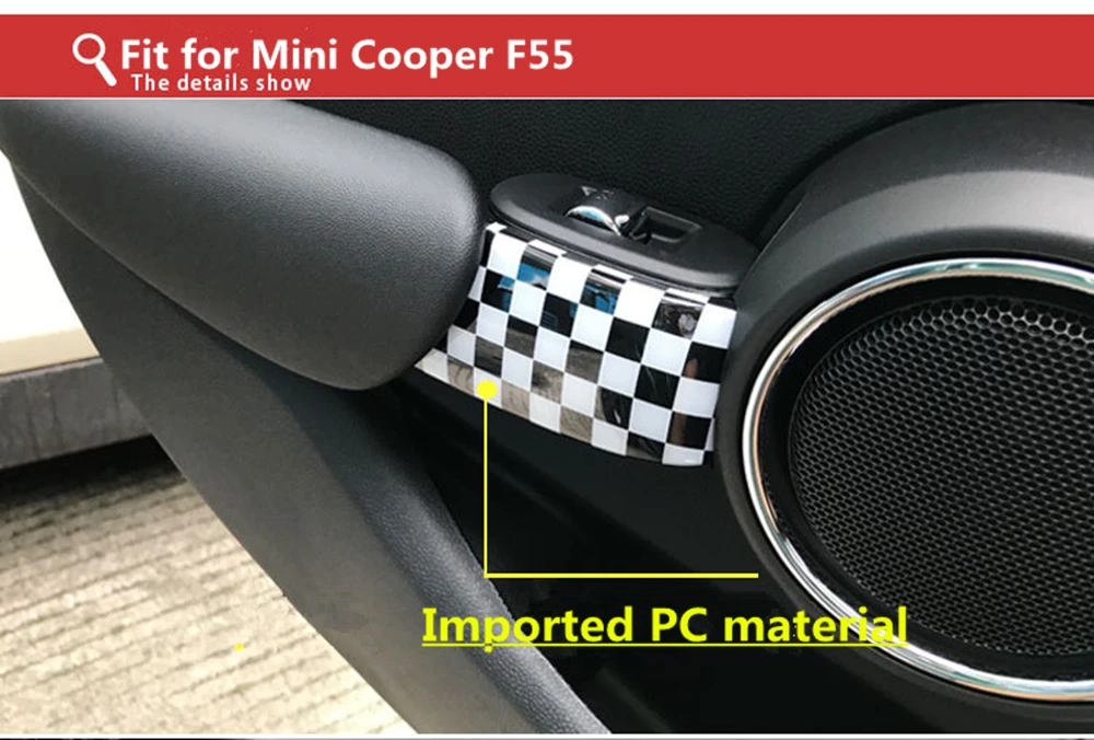 Наклейки MINI F55 для украшения салона автомобиля накладка на дверь Mini Cooper Стайлинг