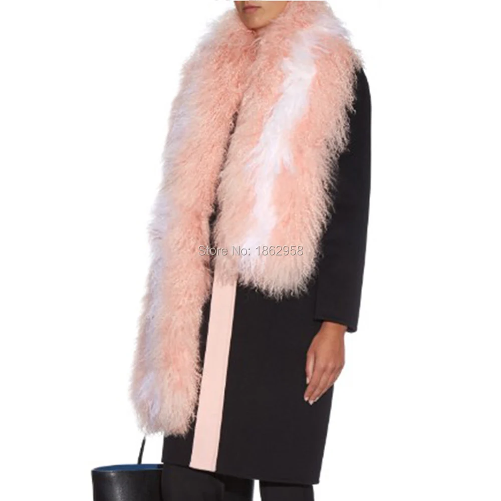 SJ663 150cm*16CM New Arrival Lots of Colors Combined China Free Shipping Mongolia Sheep Fur Boa Scarf Finland |