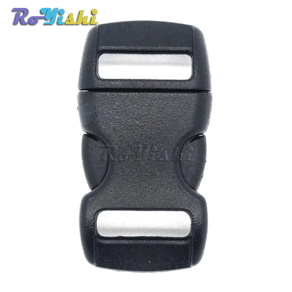 Мини черная пластиковая пряжка Боковая кнопка заклепка браслеты 100 шт./упак. 3/8