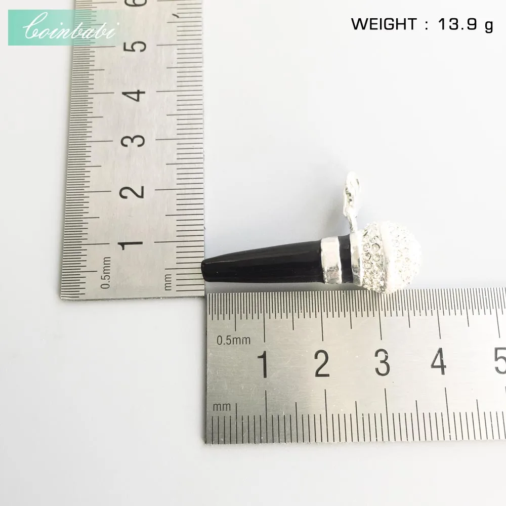 Подвеска с черным микрофоном для женщин модный подарок в европейском стиле