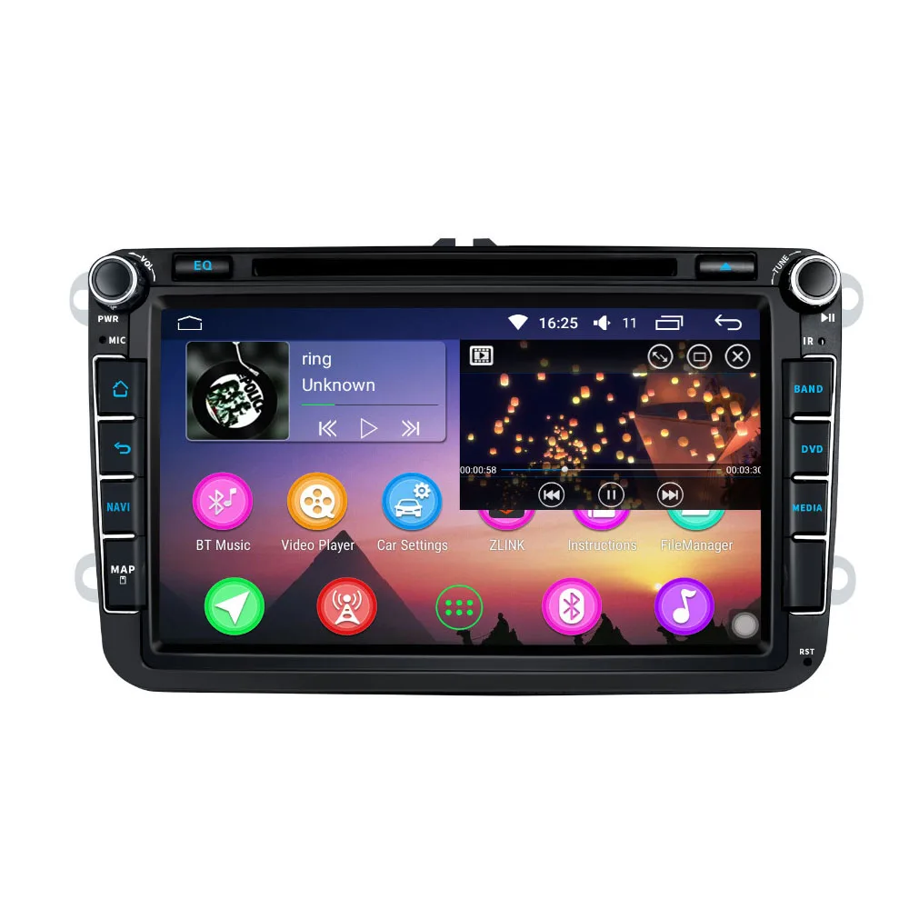 ARKRIGHT Android 8 1 2 Din встроенный DSP &quotHD GPS Wifi автомобильное радио для Volkswagen