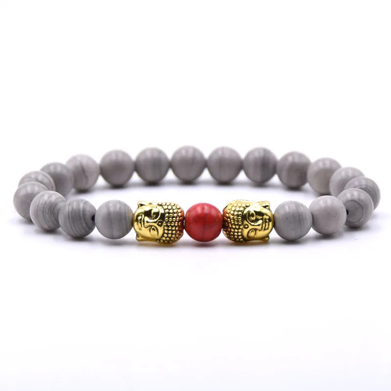 Браслет Будды 8 мм бусины браслеты для женщин Pulseira Masculina мужские ювелирные изделия Feminina Bileklik эластичные Braclet Bijoux Jonc Wris