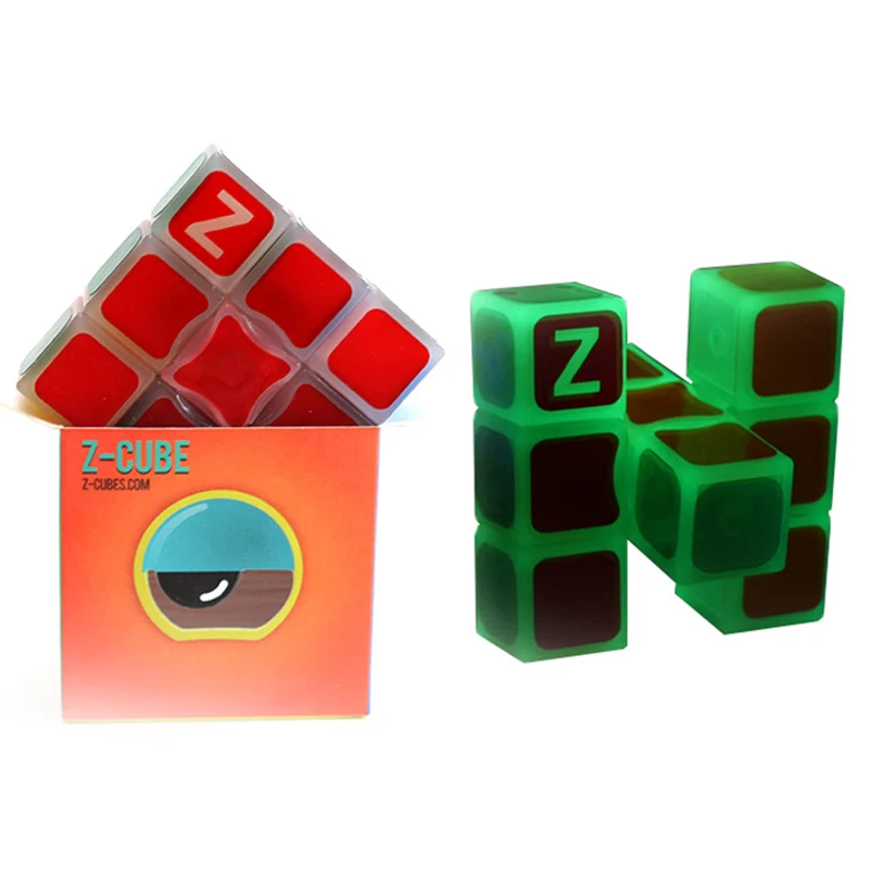 light 1x1 Z-cube 10 видов светящийся в темноте волшебный куб головоломка игрушка светящийся волшебный куб noctilucous дети развивающий подарок игрушка классика 3x3x3/4x4x4 - Цвет: light 1x1