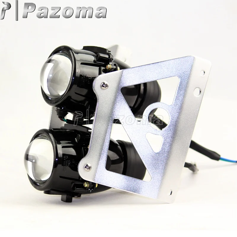 Двухслойные фары для мотоцикла Головной фонарь мотоциклов Suzuki Yamaha Honda Kawasaki Sachs