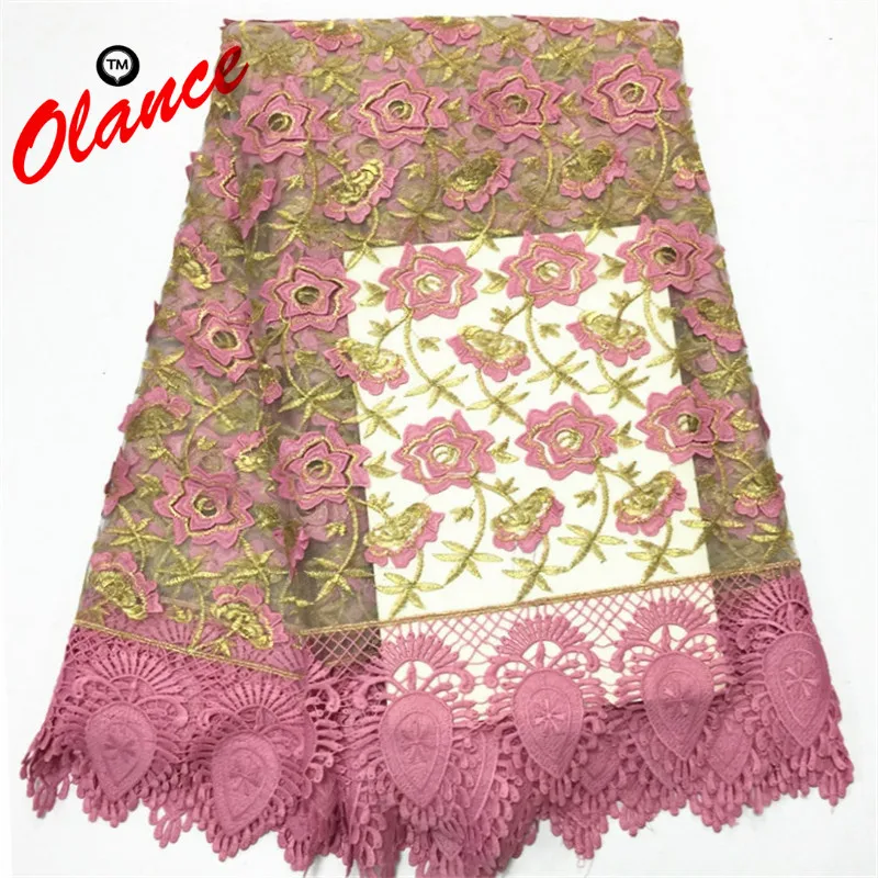 New Arrival Embroidered Graceful Flowers with Double Colors Threads for Dress PF118 Free Shipping Cheap Price Tulle Lace Fabric | Дом и сад