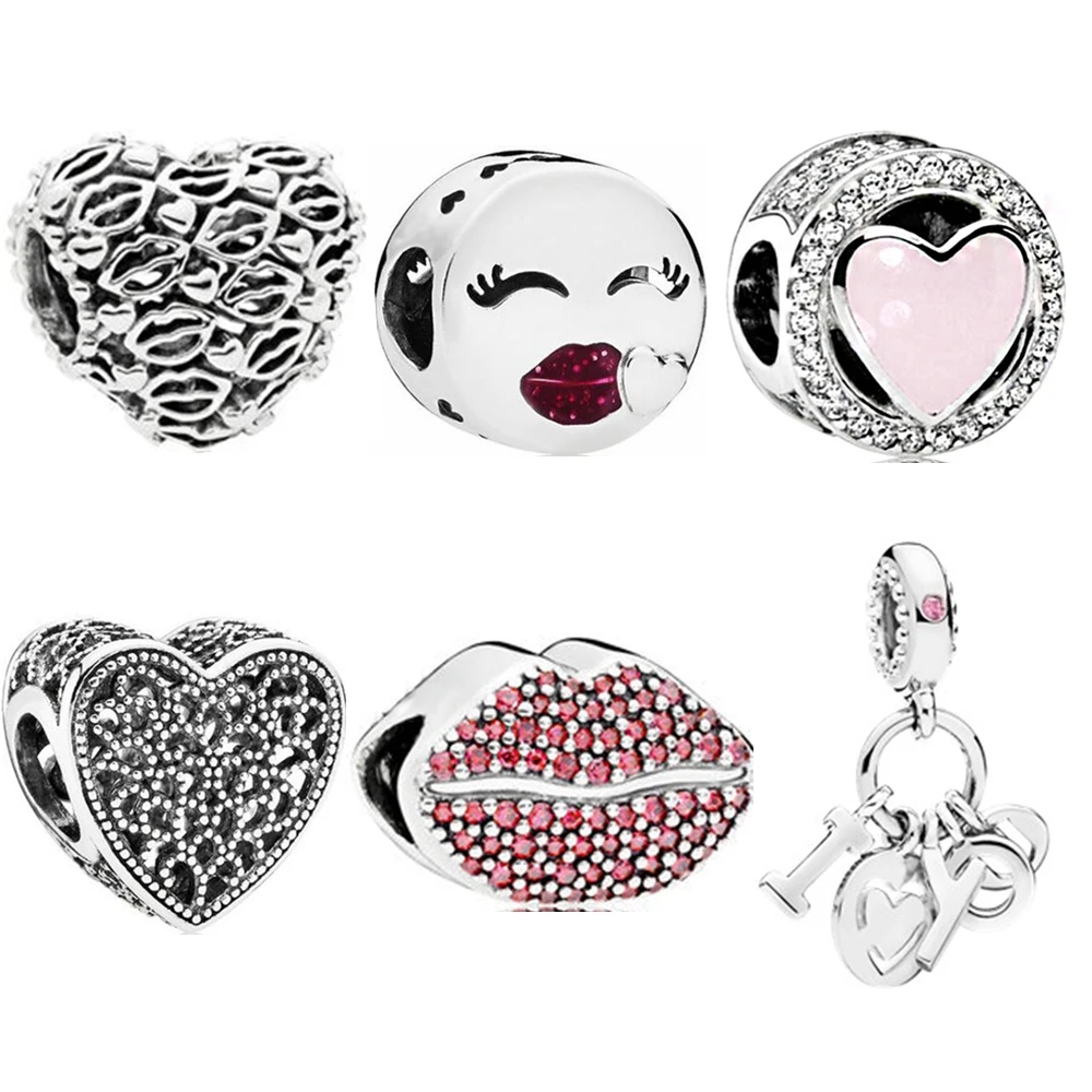 Оригинальный Пандора Подвески Серебряный Браслет безделушка ювелирные изделия