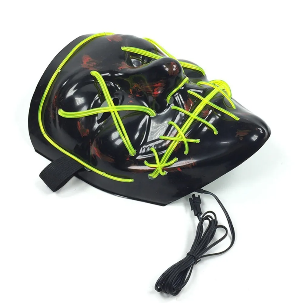 LED Light Mask Up Funny from The Purge Election Year Great for Festival Cosplay Halloween Costume Supplies Party Masks | Дом и сад