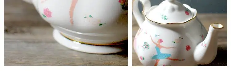 Британская кофейная чашка, тарелка, фарфоровый чайник, Европейский черный чай, послеобеденный чай, балетный кофейный чайный сервиз