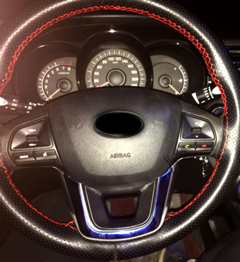 1 шт. для kia K2 RIO 2012 2014 декоративная рамка рулевого колеса|rio k2|rio kiario 2 |