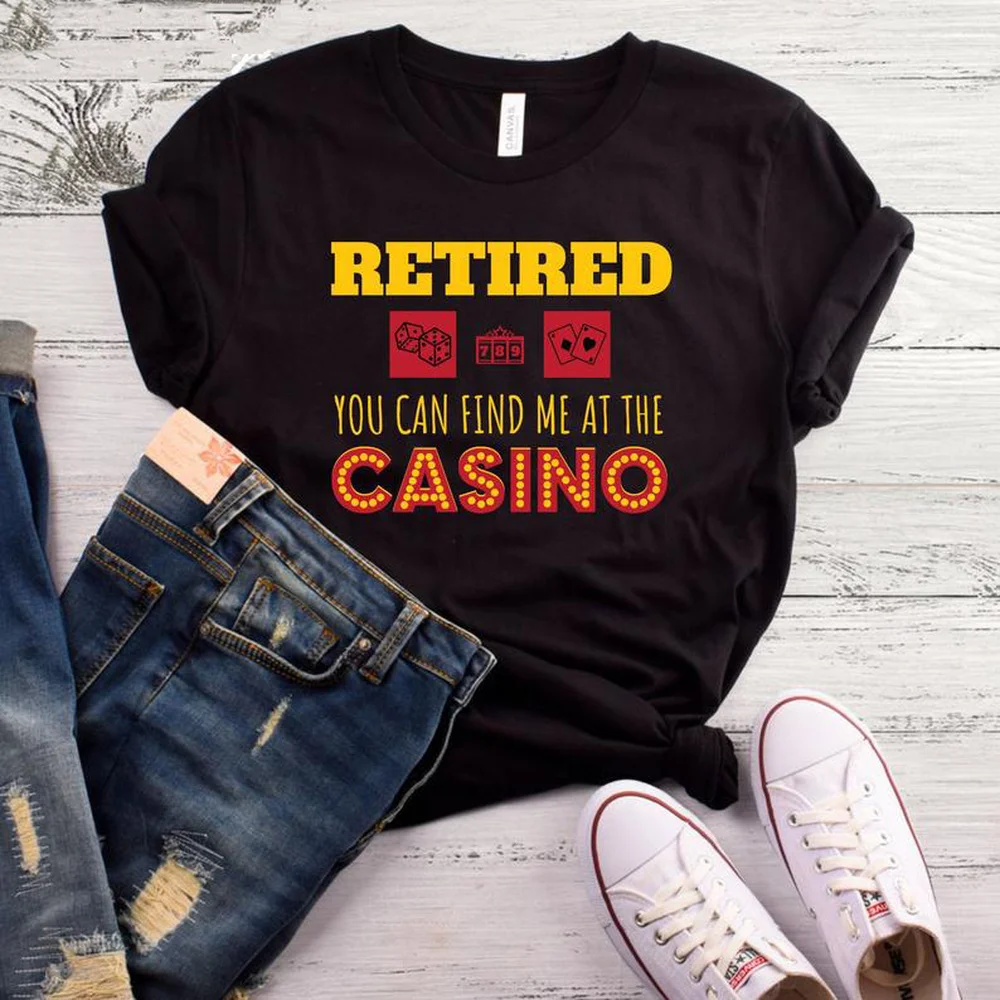 

Funny Retired You Can Find Me Tshirt Cotton Top Tees