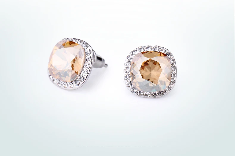 Фирма Warme Farben, хорошее ювелирное изделие, женские серьги с кристаллами Swarovski, инкрустированные цирконием, квадратные Кристальные серьги-гвоздики, женские серьги