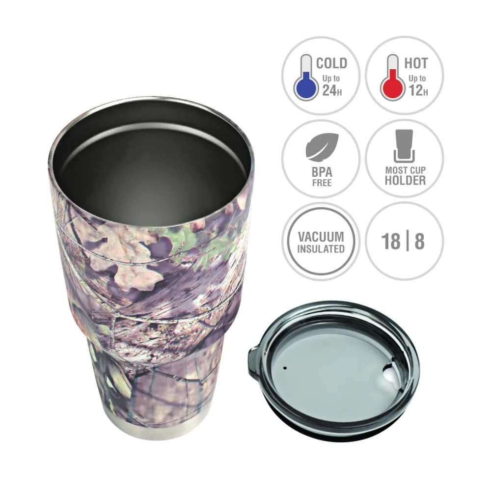 Вакуумная Изолированная кофейная чашка MOSSY OAK с двойными стенками 880 мл
