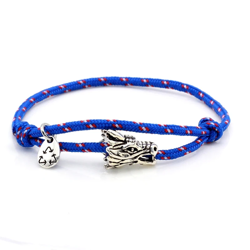 Женский и мужской браслет ювелирные изделия с изображением головы дракона