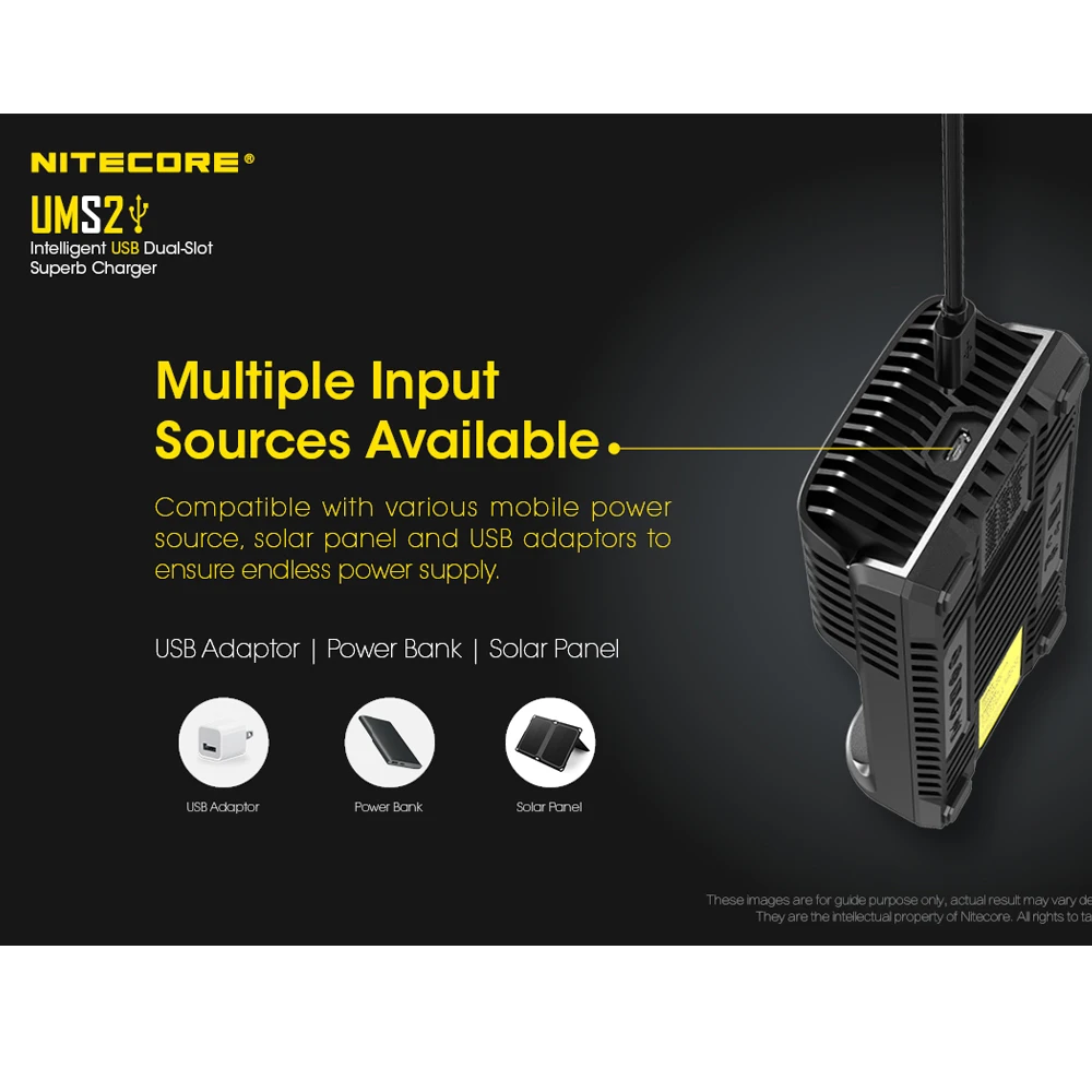 Умное зарядное устройство NITECOR UMS2 C4 VC4 с ЖК-дисплеем для аккумуляторов