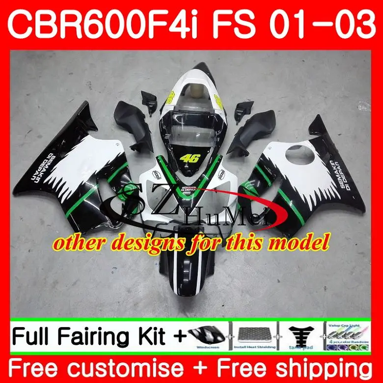 Корпус для HONDA CBR 600 F4i желтый черный 600F4i CBR600FS FS 48SH8 CBR600 01 02 03 CBR600F4i 2001 2002 2003