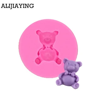 M0222 Sugarcraft Мини силиконовая форма Медведь, форма для помадки, инструменты для украшения тортов, форма для шоколадной мастики