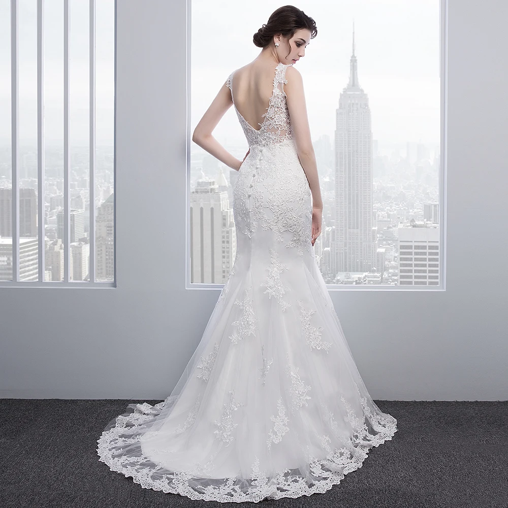 2017 настоящие фото trouwjurk свадебное платье с кружевной аппликацией Vestido De Noiva