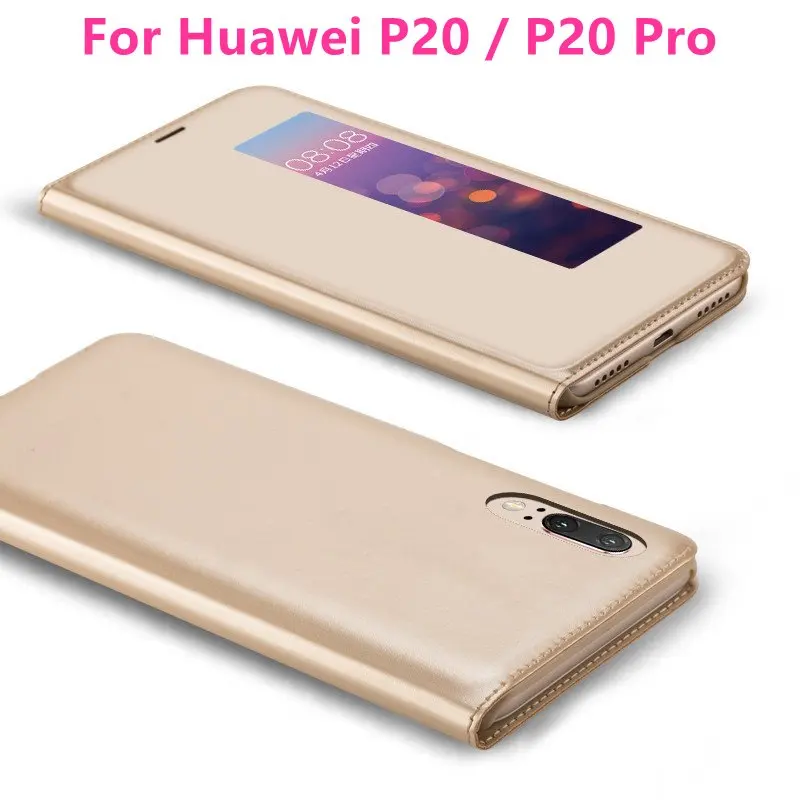Чехол с окошком для Huawei P20 P20Lite откидной из искусственной кожи Pro Lite защитный чехол