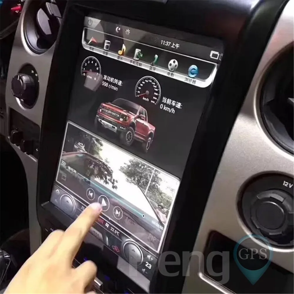 Автомобильный DVD-плеер с GPS-навигацией экран 12 1 дюйма IPS Android для Ford F150 2009-2014