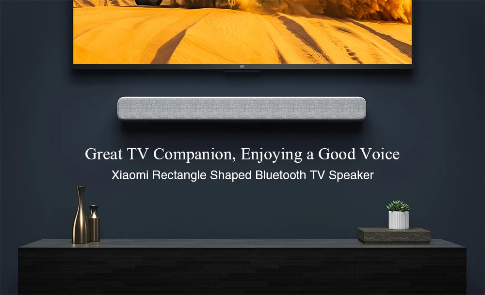 Xiaomi беспроводной ТВ Саундбар Bluetooth динамик стильная ткань звуковая панель Поддержка Bluetooth воспроизведение оптический SPDIF AUX IN для дома