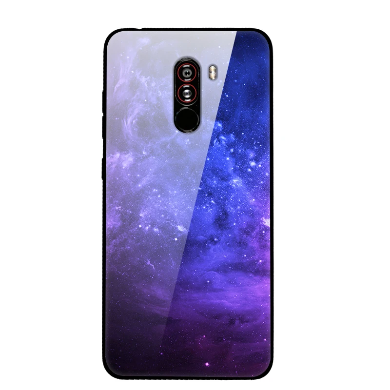 Чехол для Xiaomi Pocophone F1 жесткая задняя крышка из закаленного стекла Redmi Note 8 Pro чехол