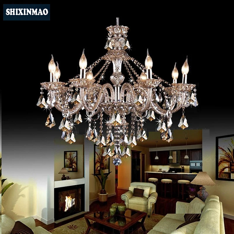 SHIXNIMAO светодиодная хрустальная люстра для дома гостиной столовой лампа