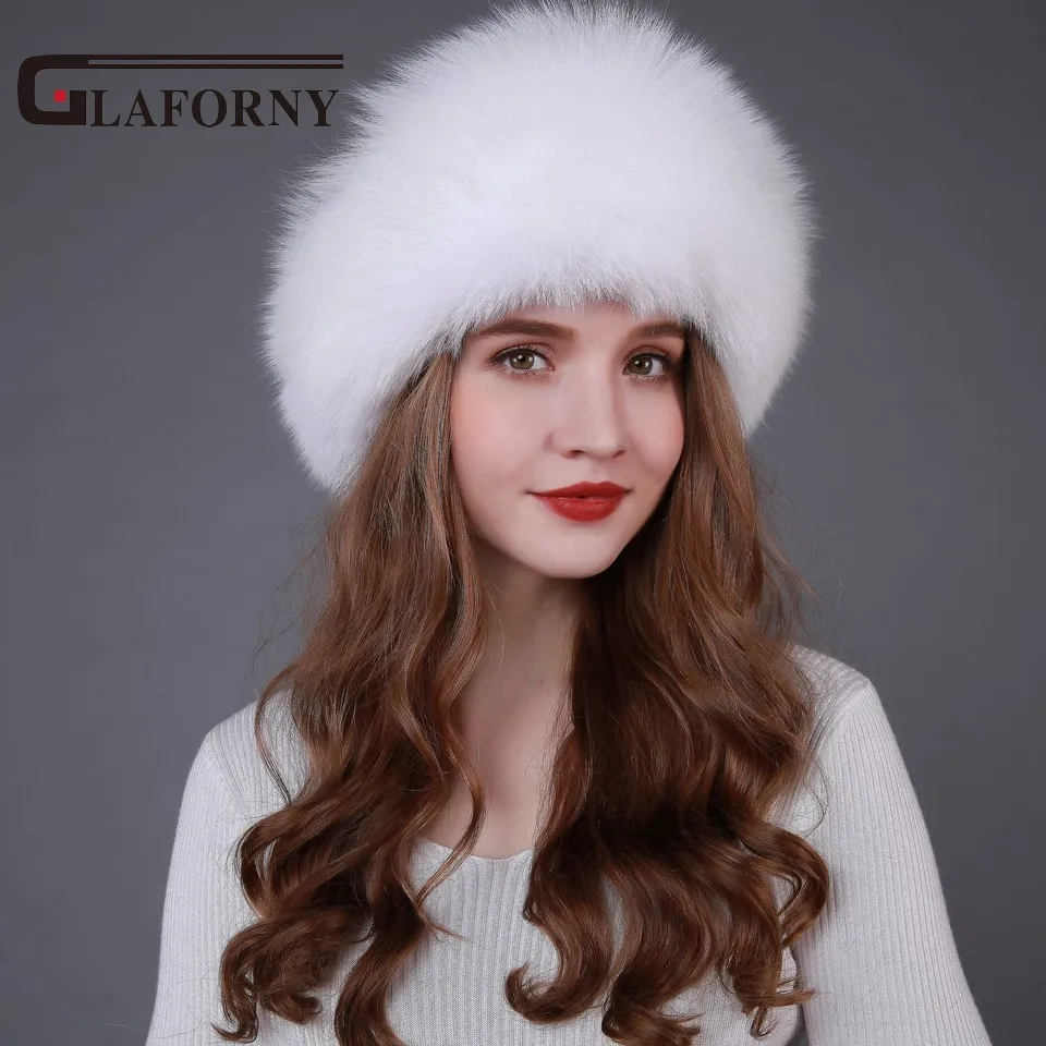 Glaforny 2018 новый дизайн шапки из лисьего меха с кроличьим мехом Топы меховой шарф