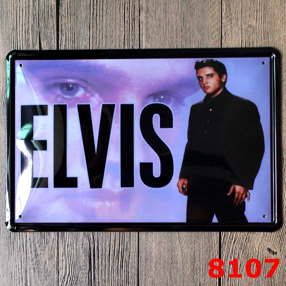 Elvis Presley Sign Logo Plaque Vintage Metal Painting Wall Sticker Iron Board Decorative Plates Poster Wholesale 20X30 CM | Дом и сад