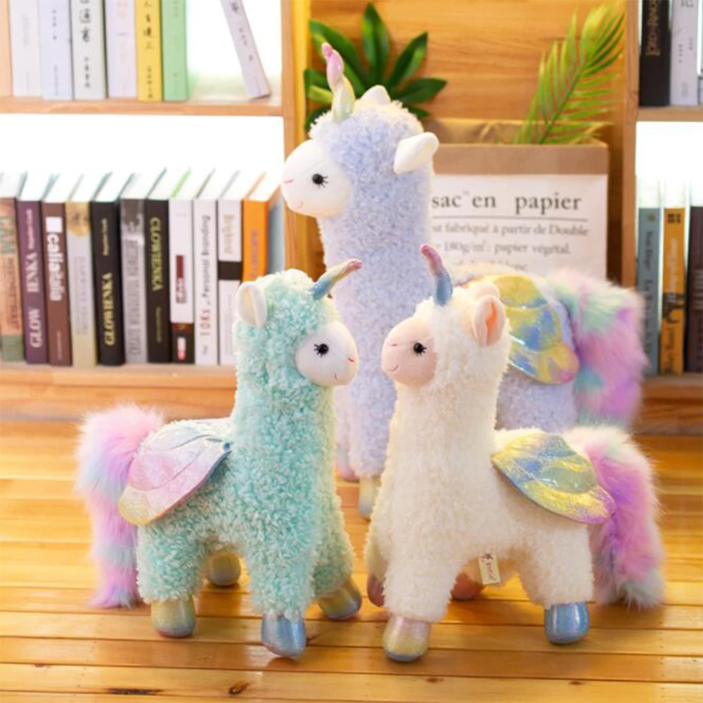 1 шт. плюшевые игрушки в виде ангела радуги единорога альпаки 30 60 см|Мягкие