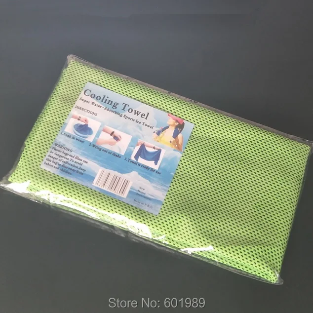

10Pcs Green New Arrival 90*30cm Summer Ice Towel Cooling Towel Heat Relief Reusable Cool Towels
