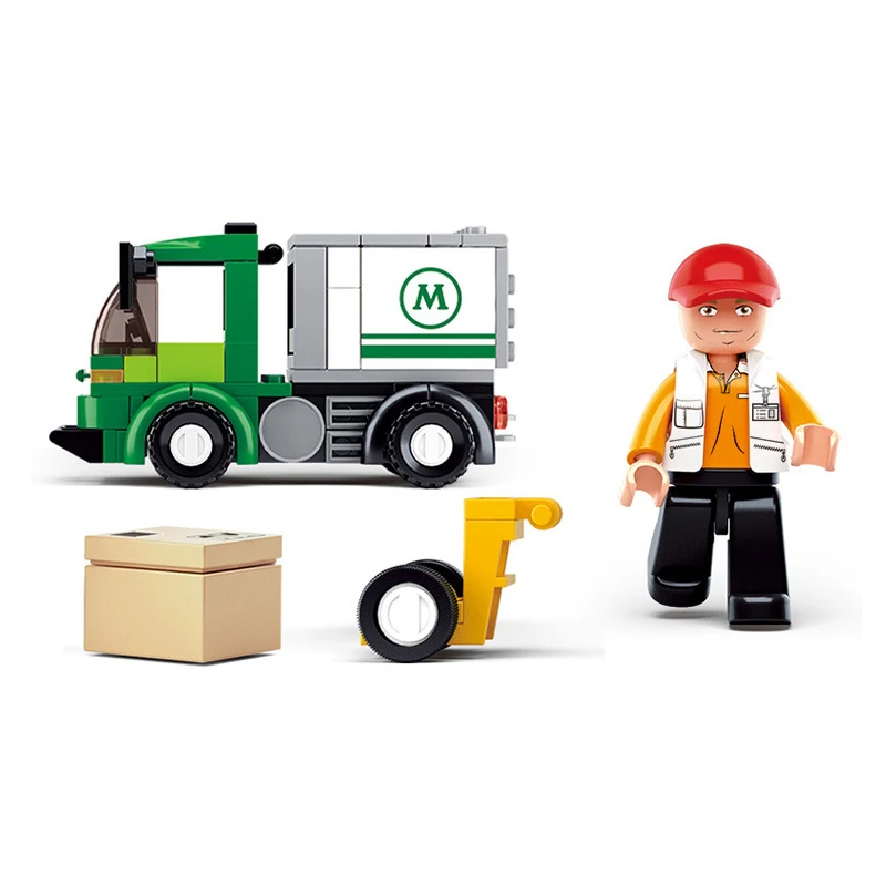 Город серии 121 шт./лот Legoings аэропорта грузовик детей сборки блоков комплект