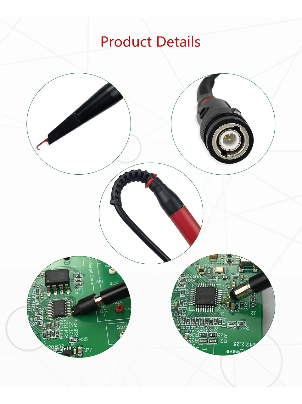 Micsig высоковольтный зонд пассивный ocilloscope 100:1 100 МГц осциллографа x10 Осциллограф prob