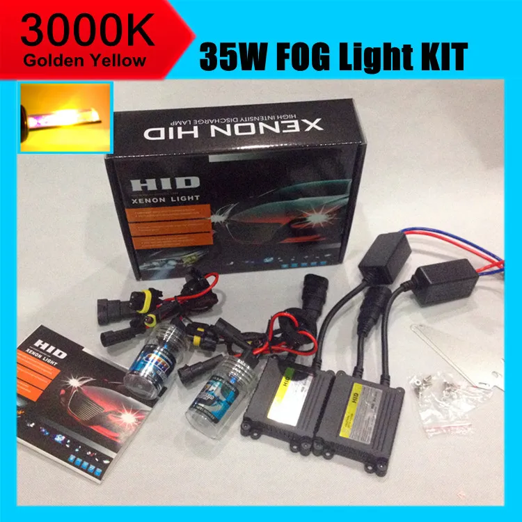 10 комплектов DHL корабль 12V 35W ксенона 3000K H3 H11 HB4 HB3 H7 золотисто желтый • цвет