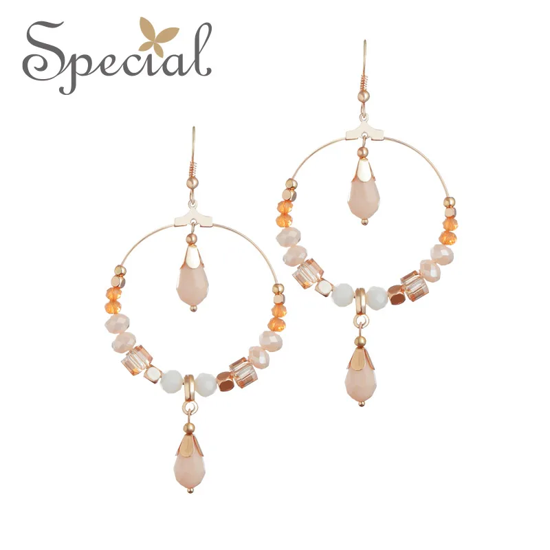 

Special Fashion Natural Opal Drop Earrings Big Hoop Long Earrings 925 Sterling Ear Hook Jewelry Gifts for Women S3731E