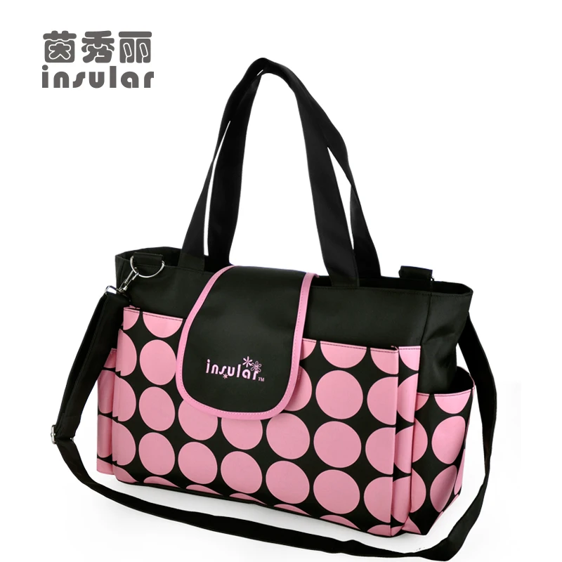 Новое поступление сумки для детских подгузников с круглыми точками брендовые