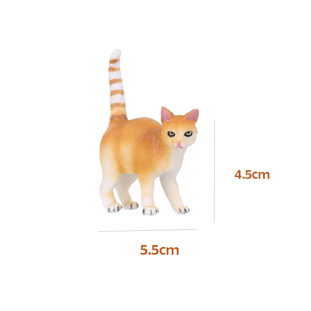 yellow cat 1 шт. пластиковая сказочная садовая кукла мини-фигурка для питомца Миниатюрная кошка имитация животного DIY подарок домашний декор - Цвет: yellow cat